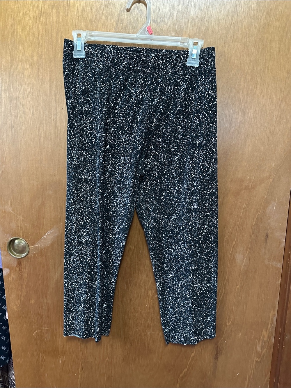 Speckled Black Stretch Leggings - Everyday Comfort